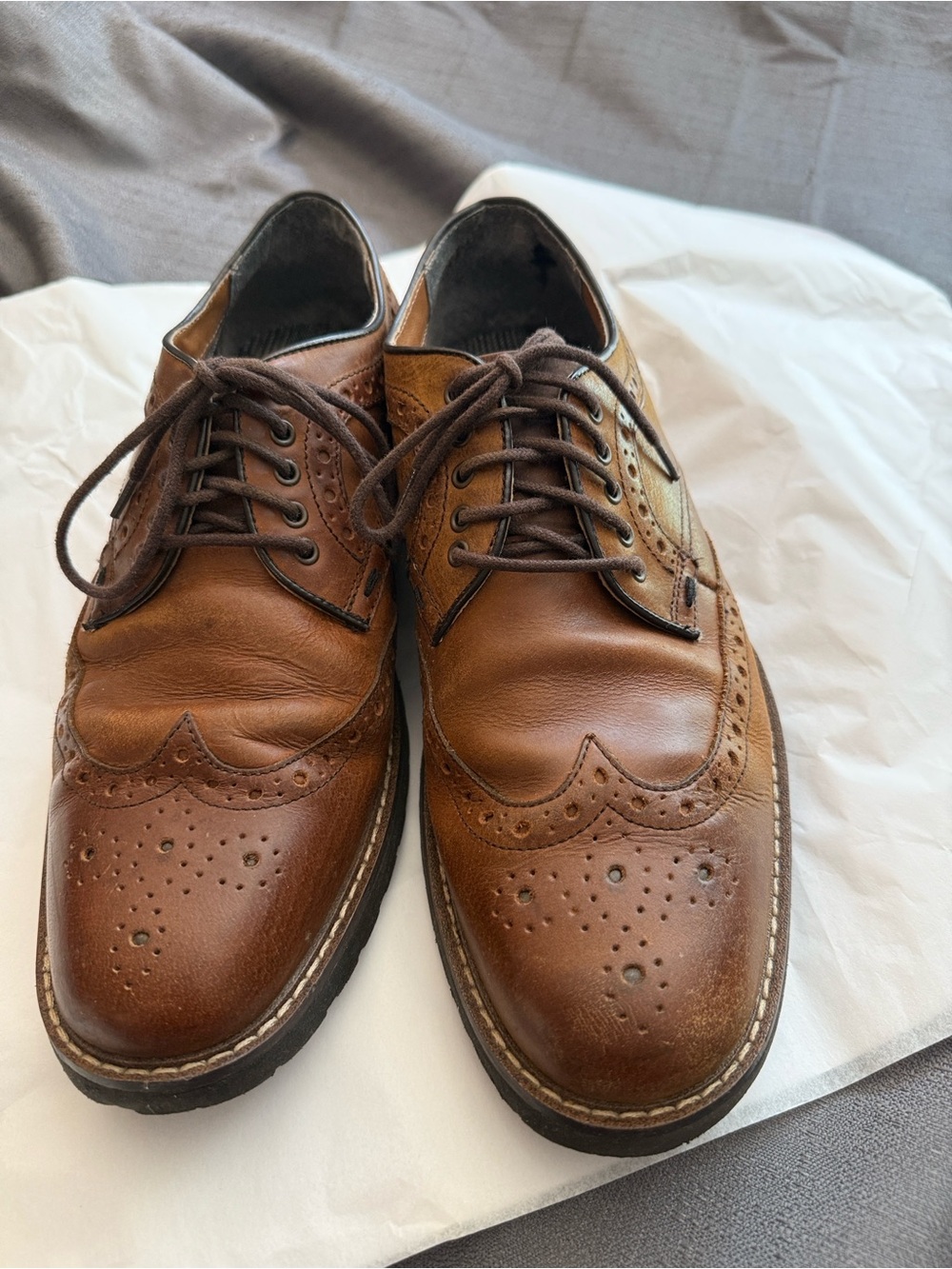 J.MURPHY Leather Wingtip Borgue dress shoes